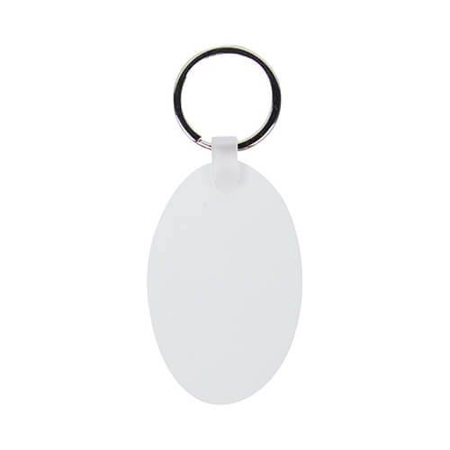 Plastic sleutelhanger voor sublimatie - ovaal