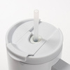 Mok van 1200 ml met rietje en lichtgrijs handvat voor sublimatie - wit