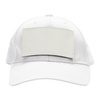 Casquette de baseball en coton avec patch velcro rectangulaire pour sublimation - blanc