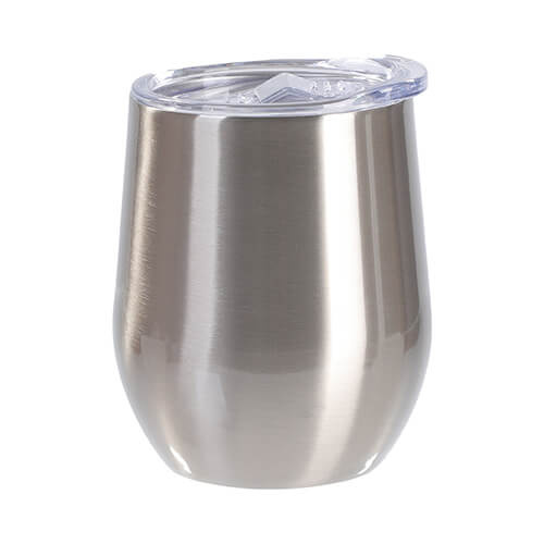 Mok voor glühwein 260 ml voor sublimatie - zilver met afsluitbare drinkopening