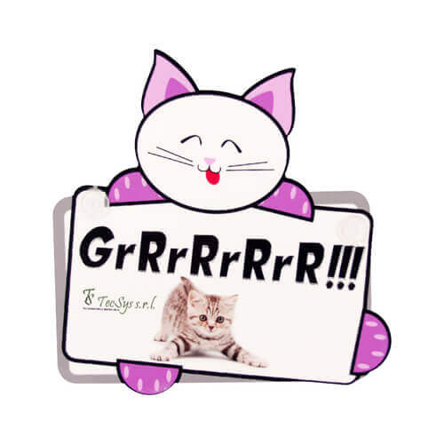 Plastic bord met zuignappen voor sublimatie - Kat