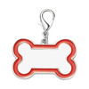 Dog de identificación para sublimación - hueso rojo