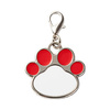 Dog tag for sublimation - red paw
