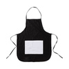Black apron with pocket for adults for sublimation