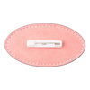Oval läderetikett 8,2 x 4,4 cm för sublimering - rosa