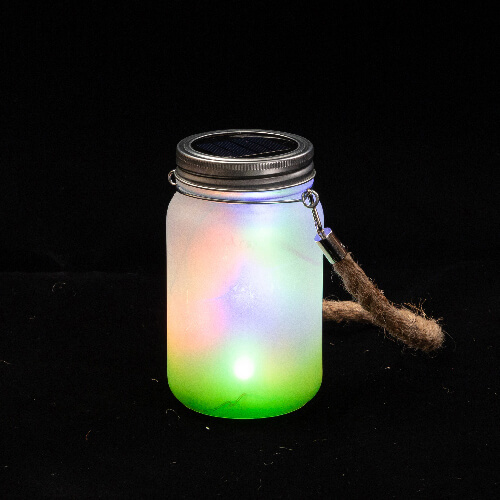 450 ml lantern with a string handle - green gradient