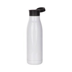 Vattenflaska - 500 ml dryckesflaska med horisontellt sublimeringshandtag - vit