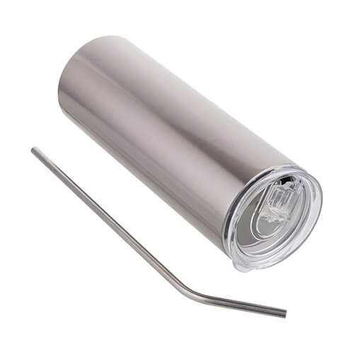 600 ml muki, jossa on olki sublimaatiota varten - hopea