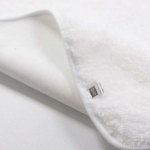 Microvezel en arctic fleece deken met capuchon 150 x 130 cm voor sublimatie - wit