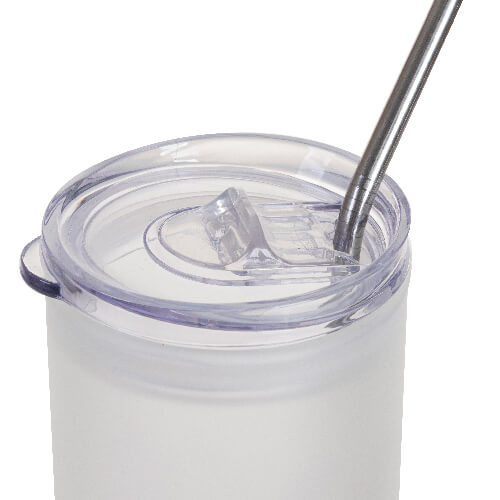 Taza escarchada de 750 ml con tapa de plástico y pajita para sublimación - gradiente de cal
