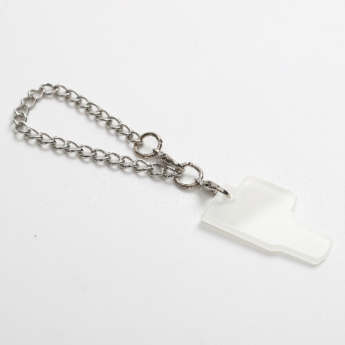 Acryl moklabel voor sublimatie - mok aan een ketting