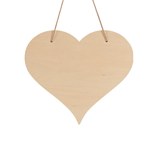 Corazón - etiqueta de puerta de madera contrachapada para sublimación