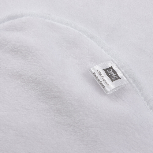 Couverture en microfibre et polaire arctique avec capuche pour sublimation - blanc