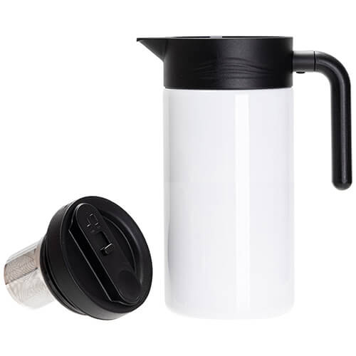 Stainless steel 1500 ml thermal coffee pot for sublimation - white