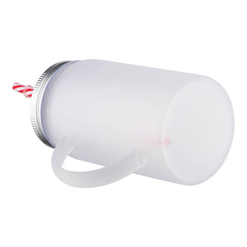 Mason Jar 500 ml mok met rietje voor sublimatie - bevroren glas