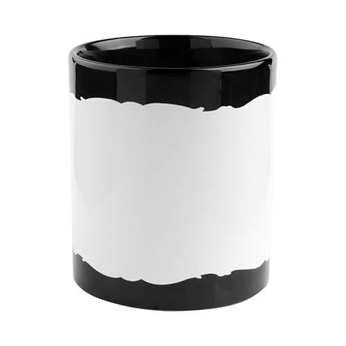 Mug 330 ml with sublimation frame - black