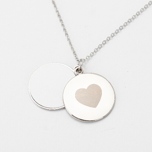 Round medallion for sublimation - heart