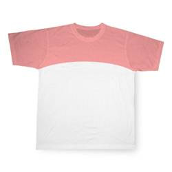 Camiseta deportiva rosa con tacto de algodón, sublimación, transferencia térmica