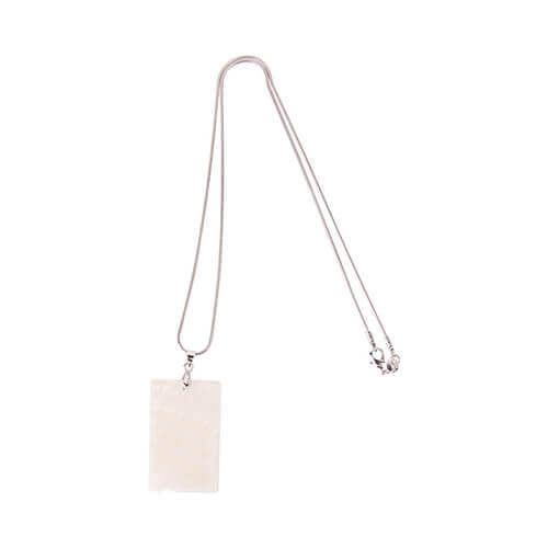 Pendentif en coquille sur une chaîne pour la sublimation - rectangle