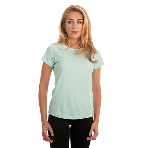 Camiseta de manga corta solar para mujer - Seagrass