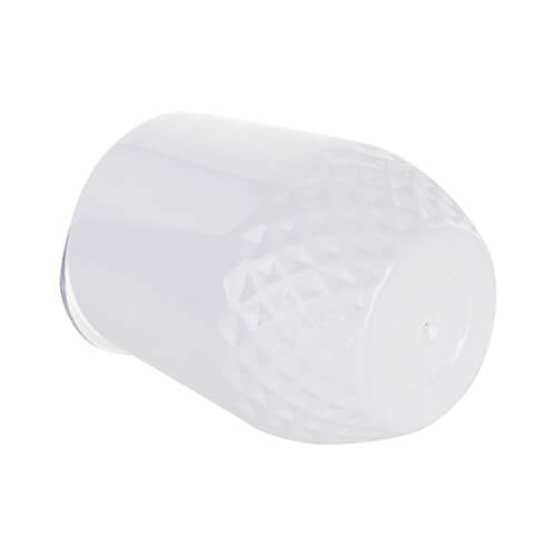 Mugg för glögg 360 ml för sublimering - vit, rutor mönster