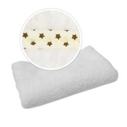 Deken met crèmekleurige bies in bruine sterren Sublimatie