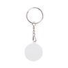 Plastic sleutelhanger met ketting voor sublimatie - cirkel