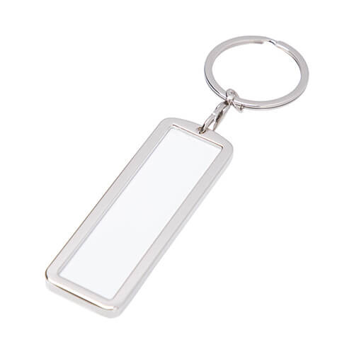 Brelok do kluczy - dwustronna ramka 2,6 x 7,7 cm - prostokąt do sublimacji