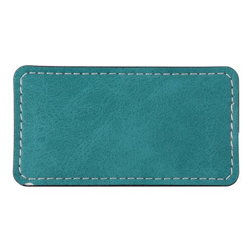 Leather badge 8.2 x 4,4 cm for sublimation - green