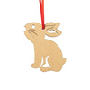 Wooden Christmas tree pendant for sublimation - hare