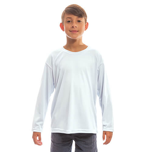 Solar t-shirt met lange mouwen voor jongeren - wit