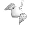 Collier coeur ailes d'ange pour sublimation - argent