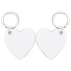 Double-sided MDF keychain for sublimation - heart