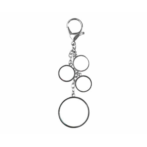 Metalni privjesak za ključeve s četiri prstena za sublimacijski termotransfer tisak