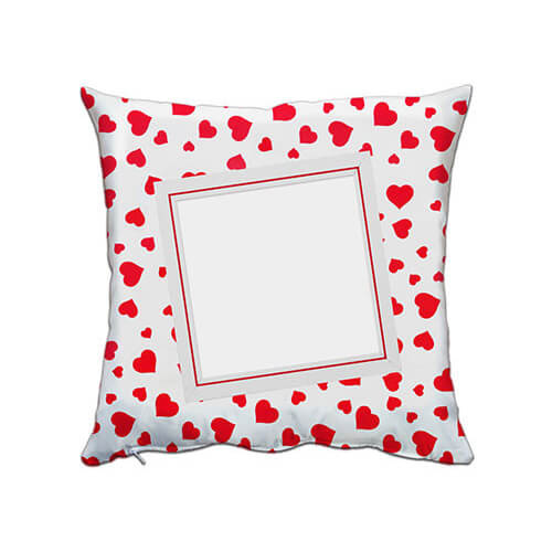 Satijnen kussensloop 38 x 38 cm voor sublimatie - Little Hearts