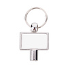 Key ring with a square key for sublimation - rectangle