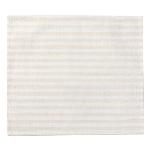 Lanena namizna podloga 45 x 40 cm krem barve z rumenimi črtami za sublimacijo