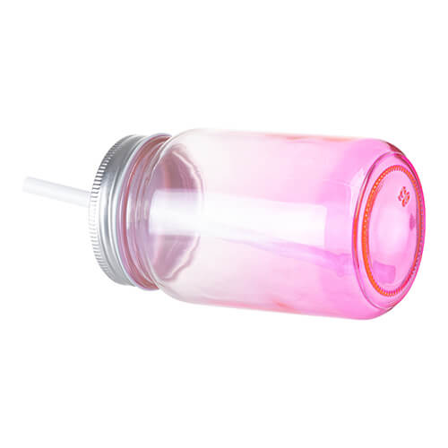 Mason Jar klaaskruus 450 ml ilma silmuseta sublimatsiooni jaoks - lilla gradient