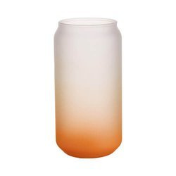 Verre dépoli pour sublimation 550 ml - dégradé orange