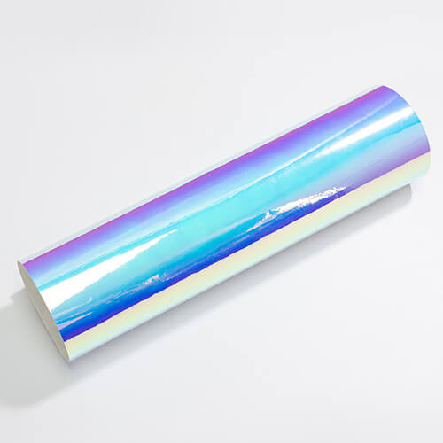 Una hoja de lámina autoadhesiva - arcoíris azul claro