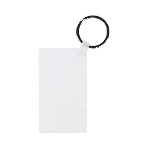 Plastic sleutelhanger voor sublimatie - rechthoek