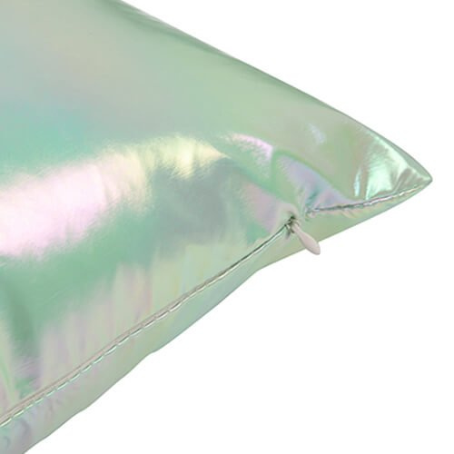 Taie d'oreiller 40 x 40 cm pour sublimation - effet holo - vert clair