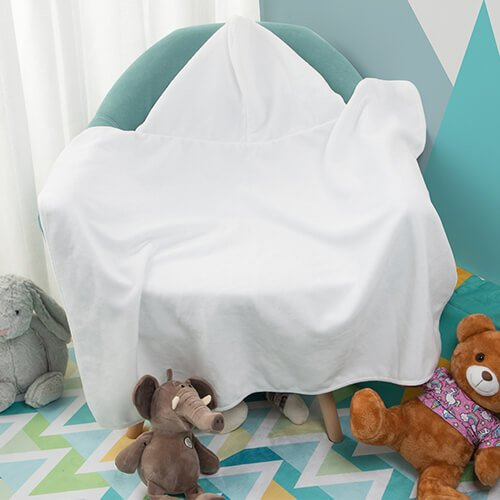 Kinderhanddoek met capuchon voor sublimatie - wit