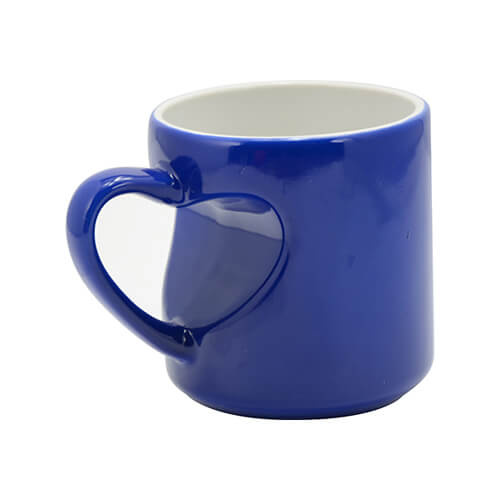 Mug magique pour couple Spécial oreille coeur pour sublimation - bleu