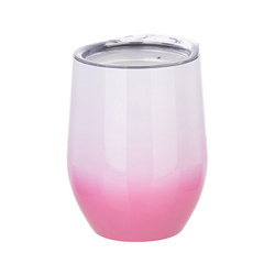 Mok voor glühwein 360 ml voor sublimatie - wit en roze kleurverloop