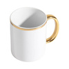 Mugg 330 ml med guldrand och öljett för sublimering