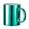 Taza 330 ml plateada para sublimación - verde