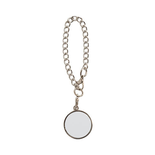 Metal mug pendant for sublimation - circle on a chain