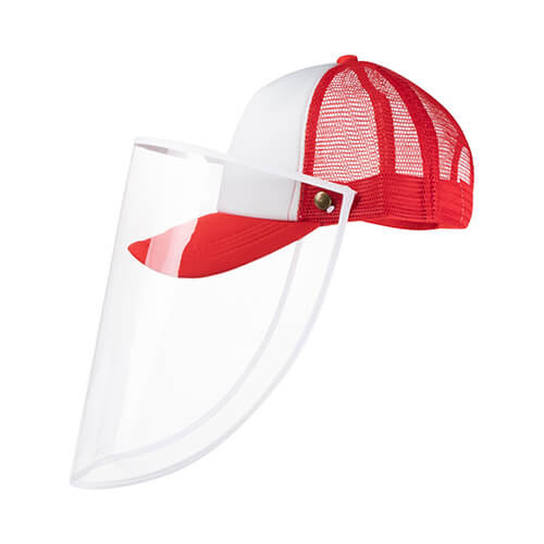 Sublimatiepet met vizier - rood