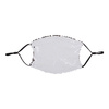 Large face mask with filter pocket and sequins for sublimation